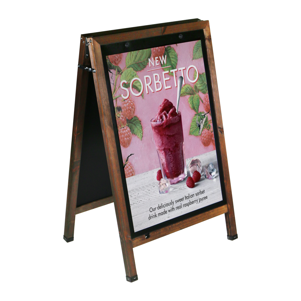 Double Side Sidewalk A Frame Sandwich Sign Board with Protective Covers 2 PCS