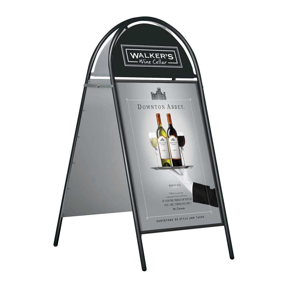 Metal White Pavement Sign A-Board Display Stand Magnetic Board 