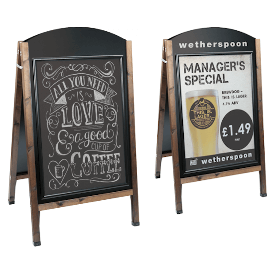 Snap Frame Wooden Chalk A Boards