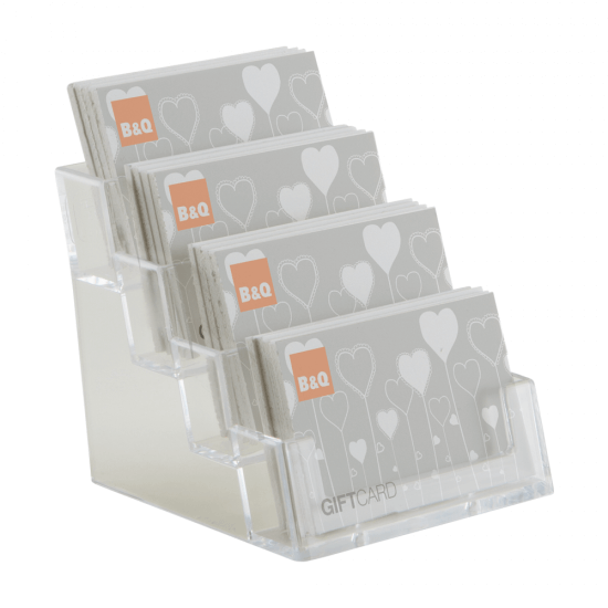 Four Tier Business Card Holder Counter Standing
