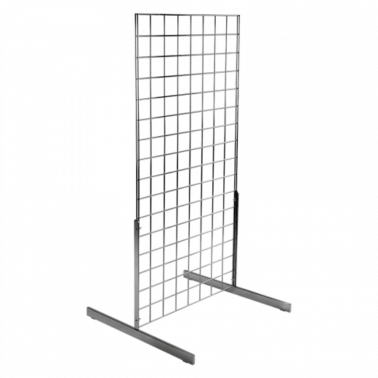 Chrome Double Sided Gridwall Display Kit