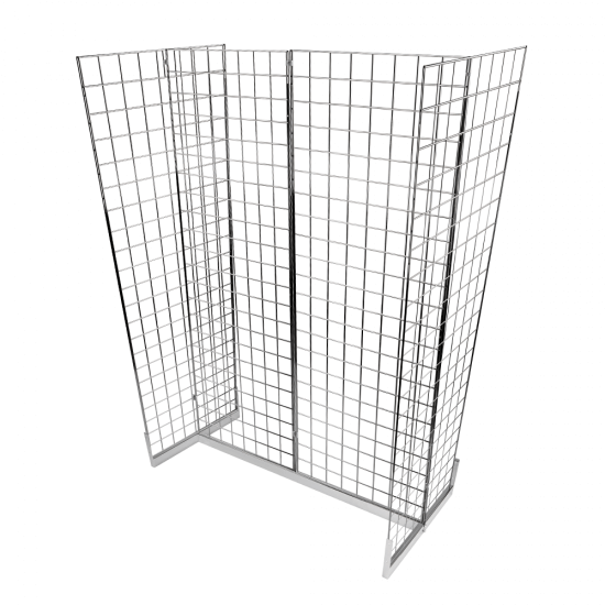 Gridwall Gondola Stand for a multi-sided gridwall display