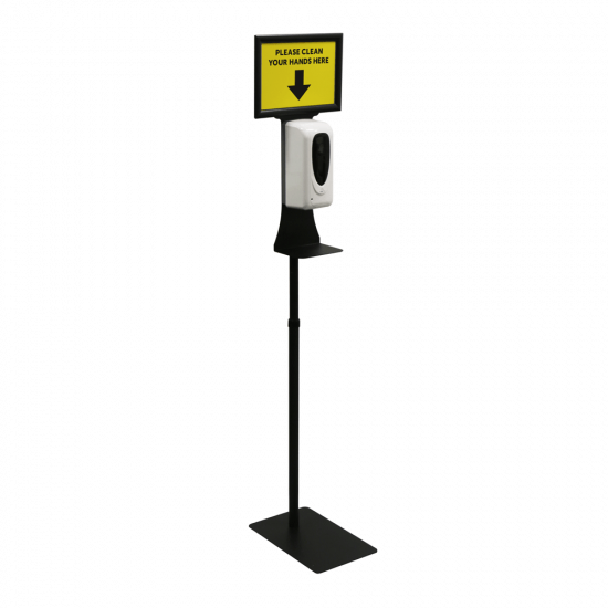 Freestanding Automatic Hand Sanitiser Dispenser with poster holder