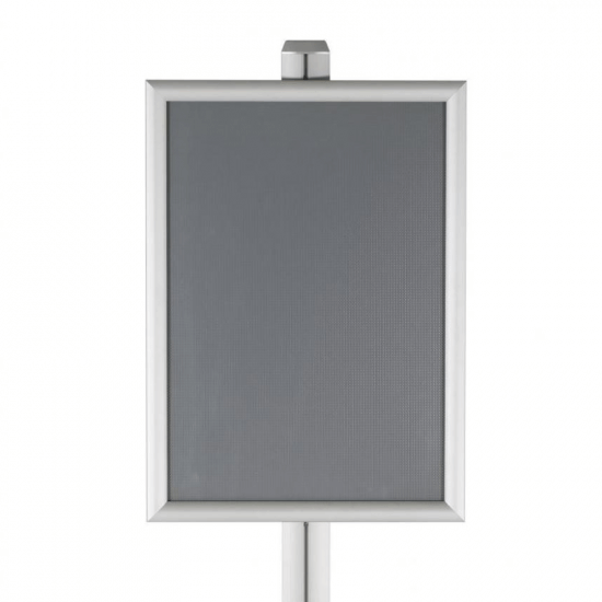 Pole mounted A1 poster frame for modular display stands