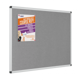 Grey Framed Fire Resistant Notice Board