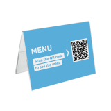 Tent Card Holder with QR code insert
