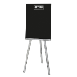 Distressed Effect White Easel with Branded Chalkboard