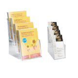 Multipurpose four tier leaflet holder for 1/3 A4 and A5 brochures