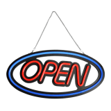Oval LED open sign