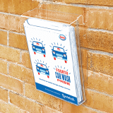 Acrylic Outdoor Leaflet Holder in use