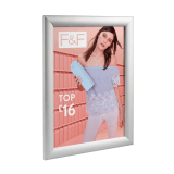 Silver Backless Snap Frame with poster