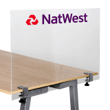 Branded Sneeze Guard Screen with Table Clamps