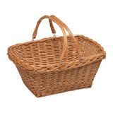 Wicker Shopping Baskets with Folding Handles