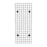 Black Wall Mounted Grid Mesh Display Kit for retail merchandise