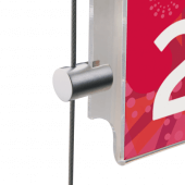 Attach grips to your cables to create poster and leaflet displays