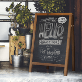 A Board Chalkboards are ideal for use by hospitality businesses