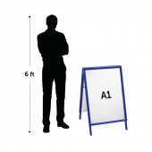 Size comparison of the Blue A Board A1 Pavement Sign
