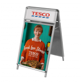 A Board with Header, available with bespoke printed posters