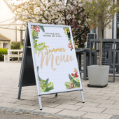 Silver A Board ideal for use by cafes and restaurants