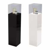 Black and White Pedestal Display Case