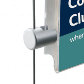 Vertical grip for window display cable systems