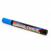 Blue liquid chalk markers