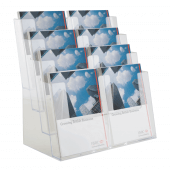Reconfigure the holder's dividers to create 8 x A5 portrait leaflet slots
