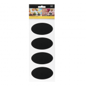 Oval Reusable Self-Adhesive Chalkboard Stickers x 8
