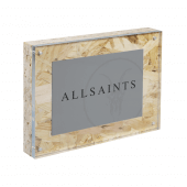 Wood and Acrylic Magnetic Photo Block with a chipboard finish