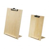 Wooden Menu Display Stand with 5cm Bulldog Clip