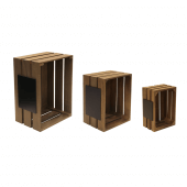 Wooden crates in a choice of three sizes