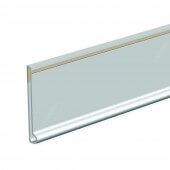 Flat Shelf Strips made from clear or white PVC plastic