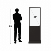 Freestanding digital signage touchscreen size