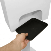 Automatic hand sanitiser dispenser with removable tray