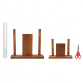 Size comparison for the Duo Wooden Table Menu Holders