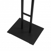 This double sided poster stand has a sturdy metal base