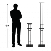 Double Sided Poster Display Stand with adjustable height