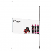 Triple A4 Acrylic Poster Holder for rod and cable displays