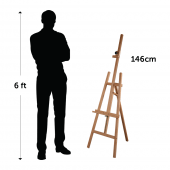 A Frame Wooden Easel size comparison