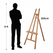 Beech Wood Easel - this wooden easel stand is 1.5m tall