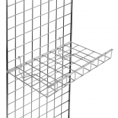 Flat wire gridwall shelves