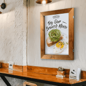 This wood poster frame is great for restaurants
