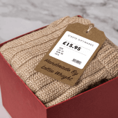 Manila string tags give your products a rustic, stylish feel