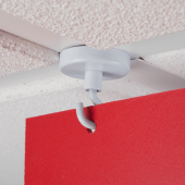 Magnetic Ceiling Hooks suspend posters and banners from above