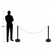 Outdoor Pole and Chain Barrier System scale