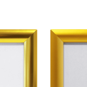 Choose between a shiny or matt gold frame