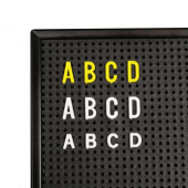Peg Letter Board supplied with letters and numbers