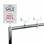 Clothes Rail Card Holder available in 3 attachment styles