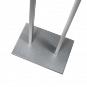Silver anodised aluminium legs for your floorstanding lectern display