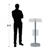 Freestanding lectern acrylic display stand height